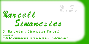 marcell simoncsics business card